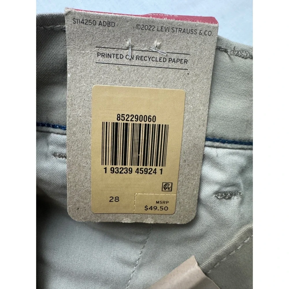 Levis XX Chino Shorts Mens 28 Khaki Tan‎ Stretch Twill